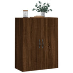Wandkast 69,5X34X90 Cm Bewerkt Hout Bruin Eikenkleur