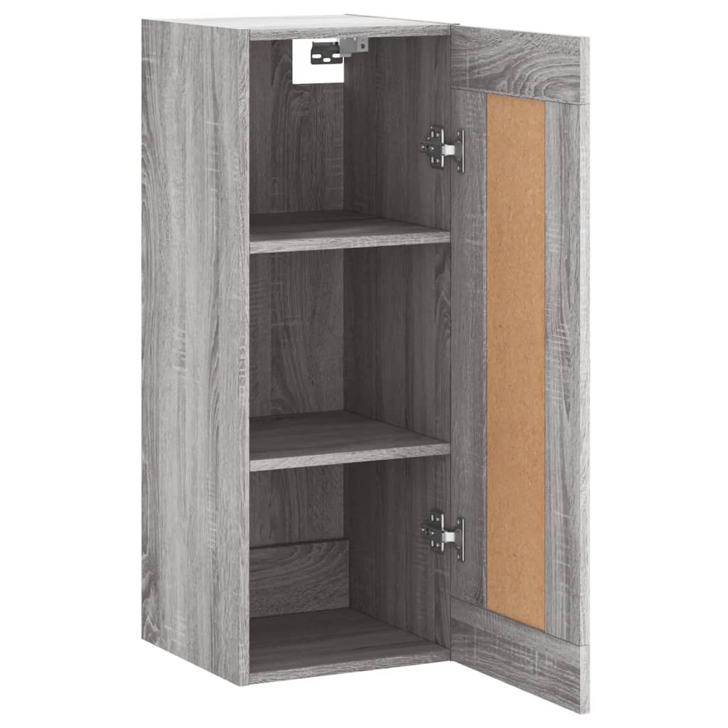 Wandkast 34,5X34X90 Cm Bewerkt Hout Eikenkleurig
