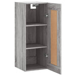 Wandkast 34,5X34X90 Cm Bewerkt Hout Eikenkleurig