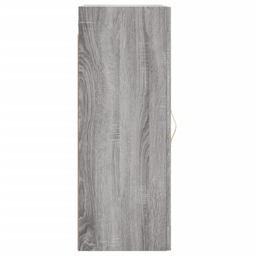Wandkast 34,5X34X90 Cm Bewerkt Hout Eikenkleurig