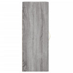 Wandkast 34,5X34X90 Cm Bewerkt Hout Eikenkleurig