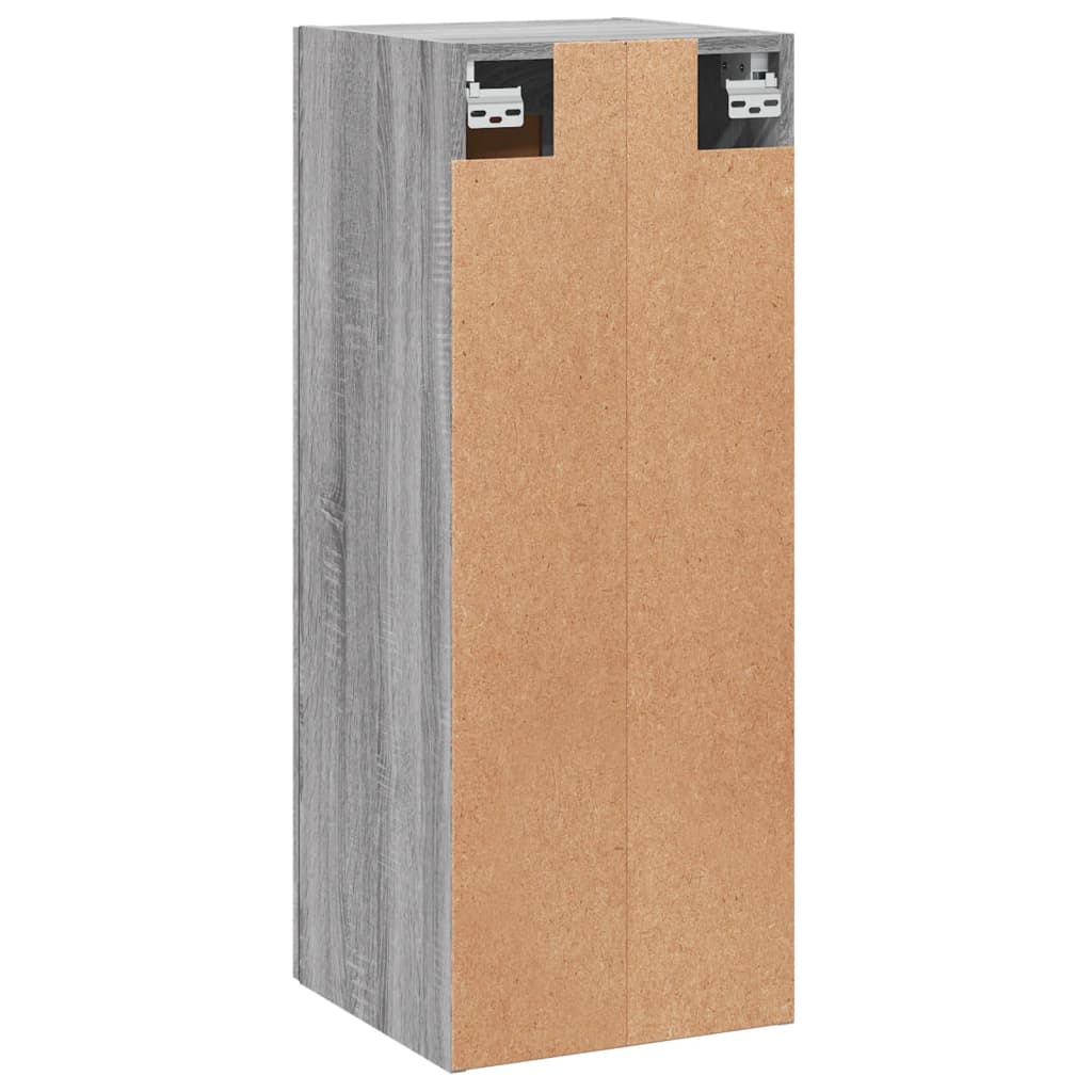 Wandkast 34,5X34X90 Cm Bewerkt Hout Eikenkleurig