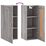 Wandkast 34,5X34X90 Cm Bewerkt Hout Eikenkleurig