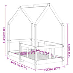 Kinderbedframe Massief Grenenhout