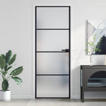 Schuifdeur Gehard Glas En Aluminium Zwart En Mat