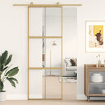 Schuifdeur Helder Esg-Glas En Aluminium Kleurig Goud
