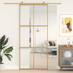 Schuifdeur Helder Esg-Glas En Aluminium Kleurig Goud
