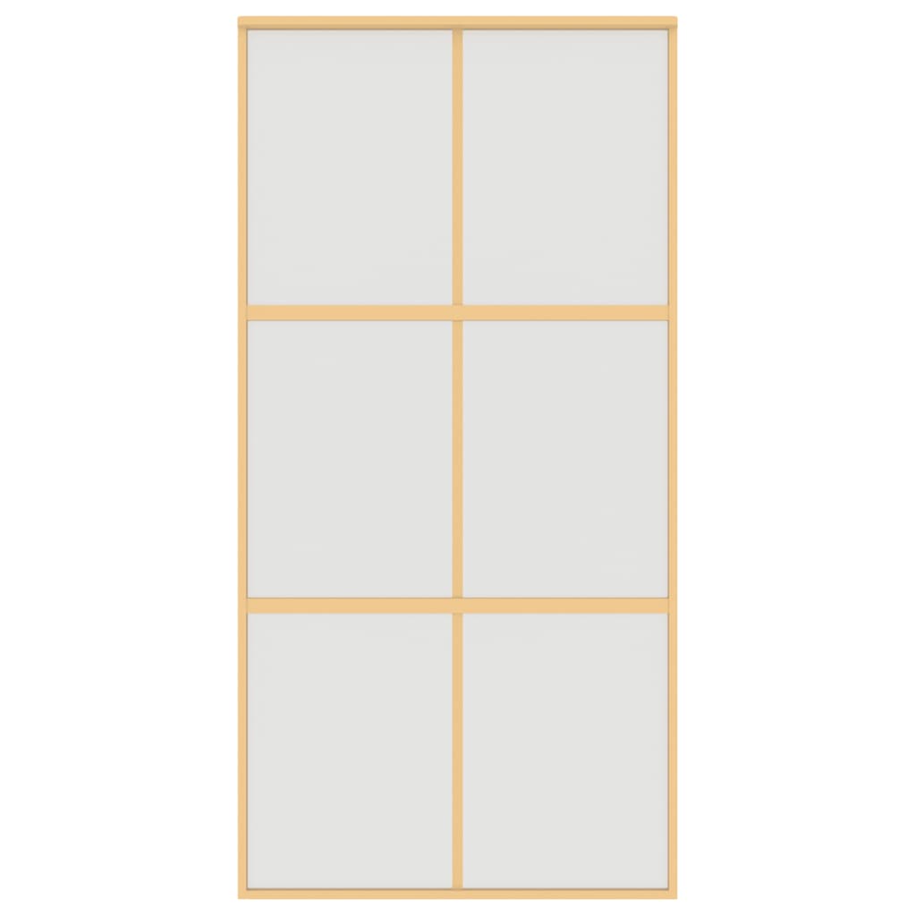 Schuifdeur 102,5X205 Cm Esg-Glas En Aluminium Goudkleurig En Mat