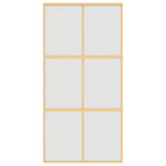 Schuifdeur 102,5X205 Cm Esg-Glas En Aluminium Goudkleurig En Mat