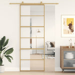 Schuifdeur Helder Esg-Glas En Aluminium Kleurig Goud