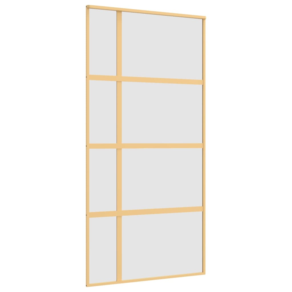 Schuifdeur 102,5X205 Cm Esg-Glas En Aluminium Kleurig Goud