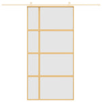 Schuifdeur 102,5X205 Cm Esg-Glas En Aluminium Kleurig Goud