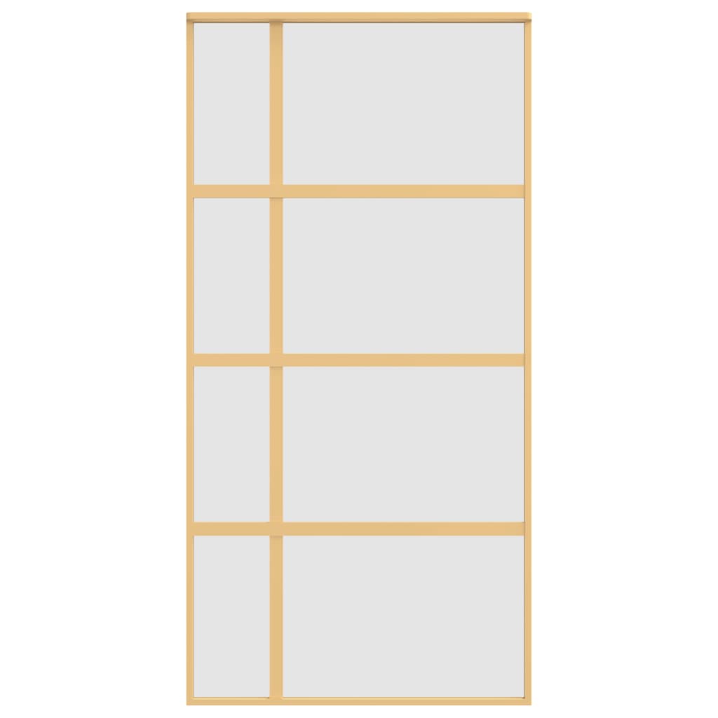 Schuifdeur 102,5X205 Cm Esg-Glas En Aluminium Kleurig Goud