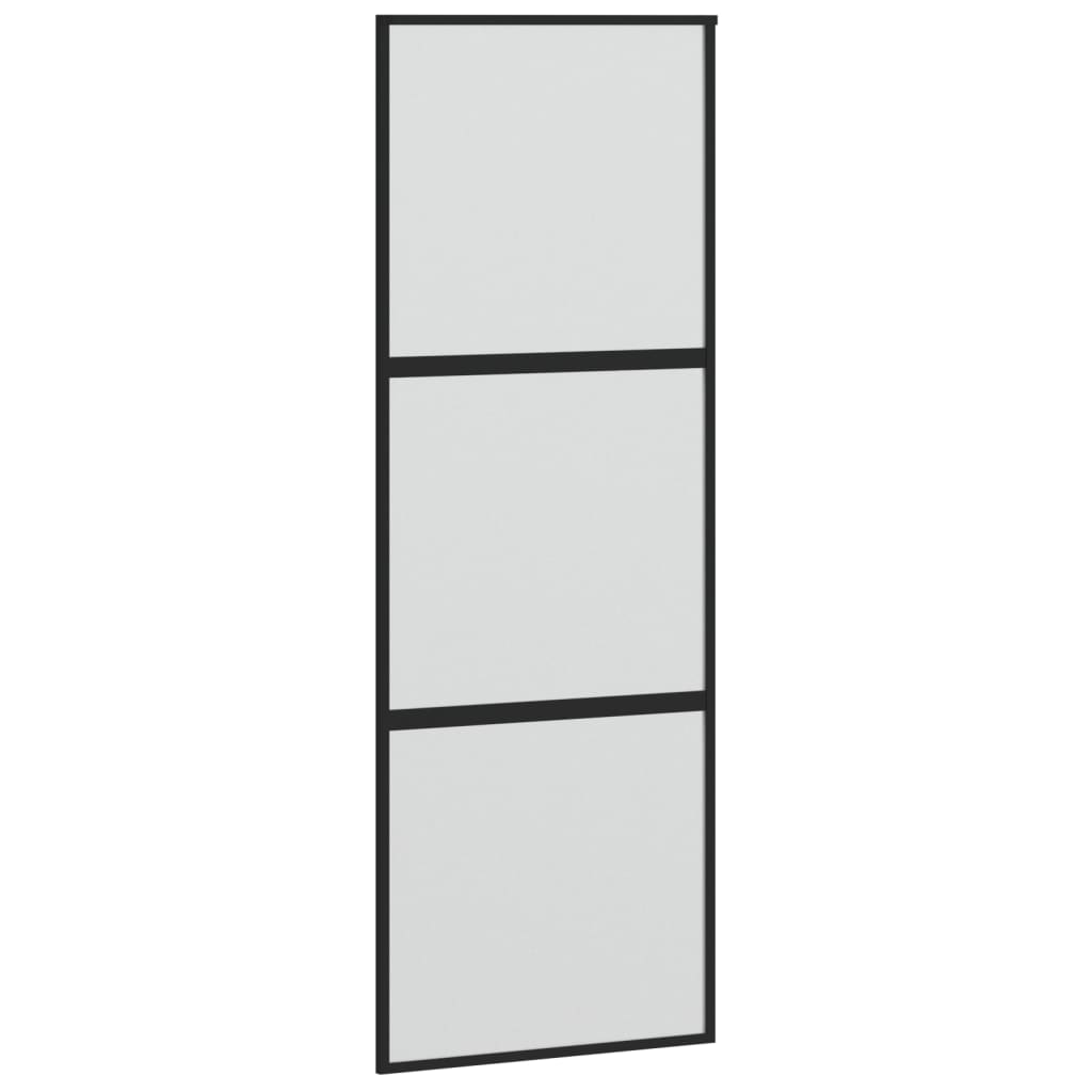 Schuifdeur Gehard Glas En Aluminium Zwart En Mat