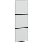 Schuifdeur Gehard Glas En Aluminium Zwart En Mat