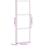 Schuifdeur Gehard Glas En Aluminium Zwart En Mat