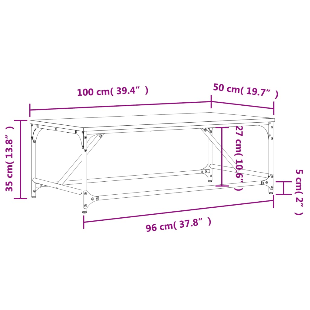 Salontafel Bewerkt Hout