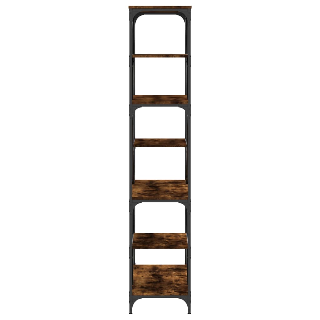 Boekenrek 91X36X176 Cm Bewerkt Hout En Staal Kleur
