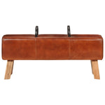 Gymbok 110 Cm Echt Leer Bruin