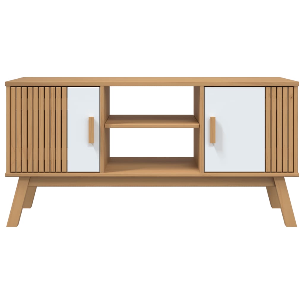 Tv-Meubel Olden 114X43X57 Cm Massief Grenenhout