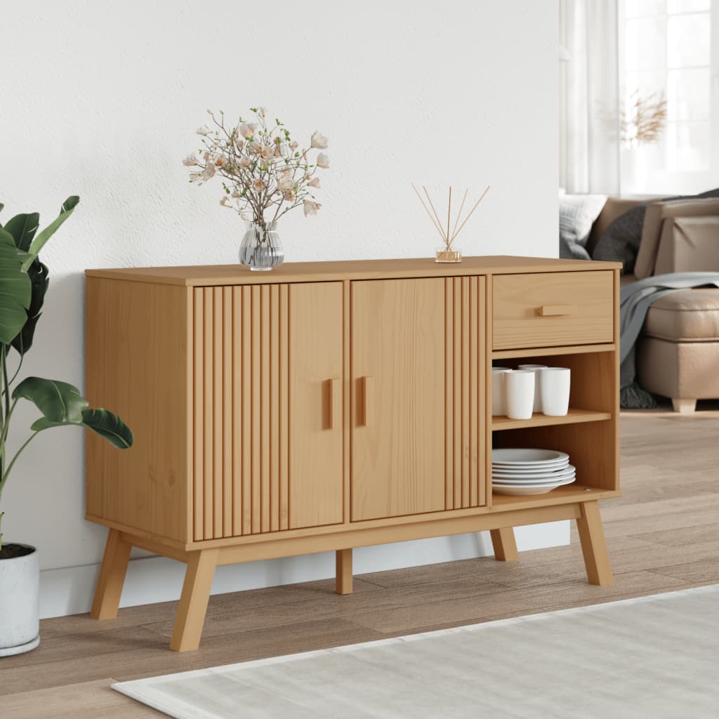 Dressoir Olden 114X43X73,5 Cm Massief Grenenhout