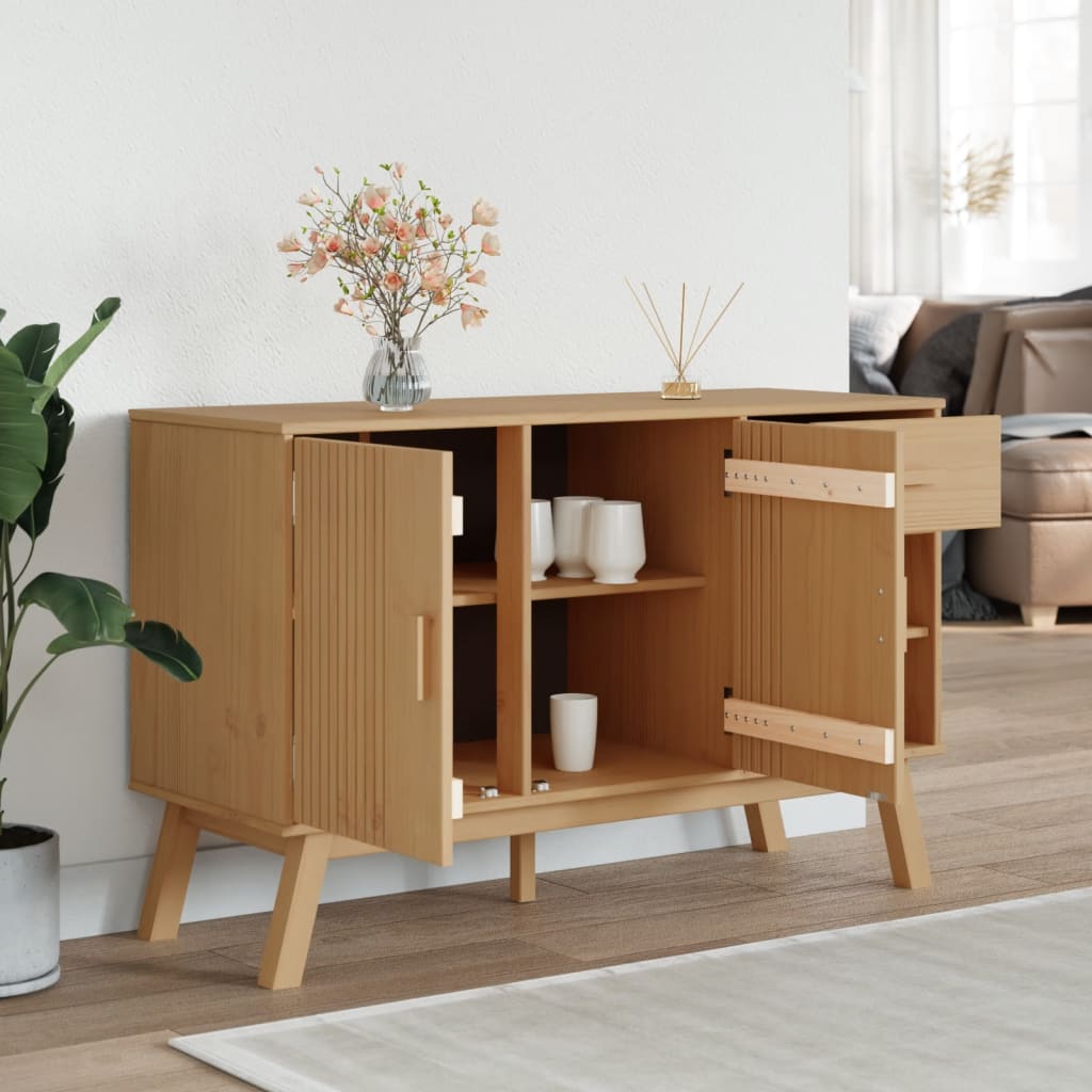 Dressoir Olden 114X43X73,5 Cm Massief Grenenhout