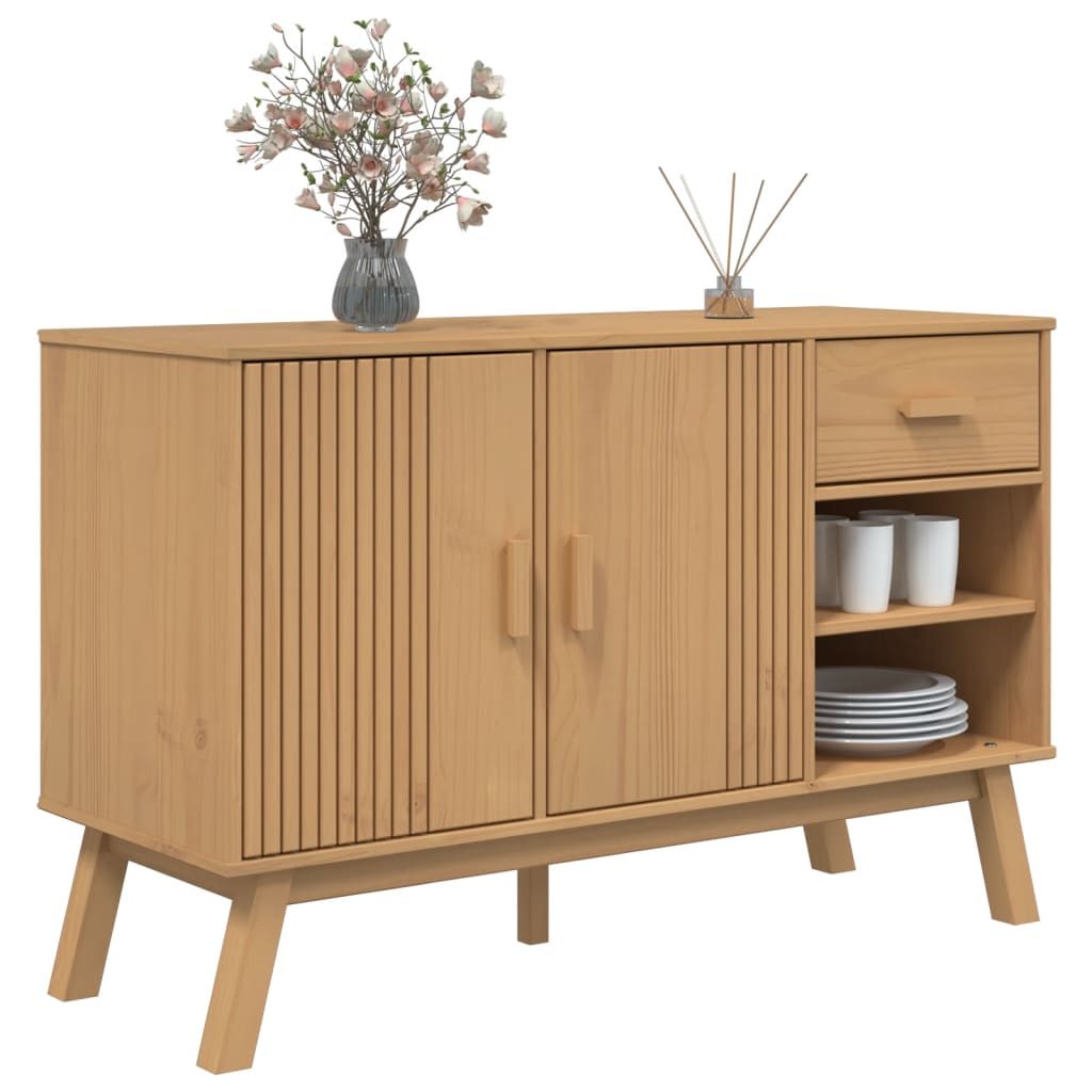 Dressoir Olden 114X43X73,5 Cm Massief Grenenhout
