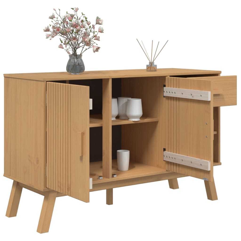 Dressoir Olden 114X43X73,5 Cm Massief Grenenhout