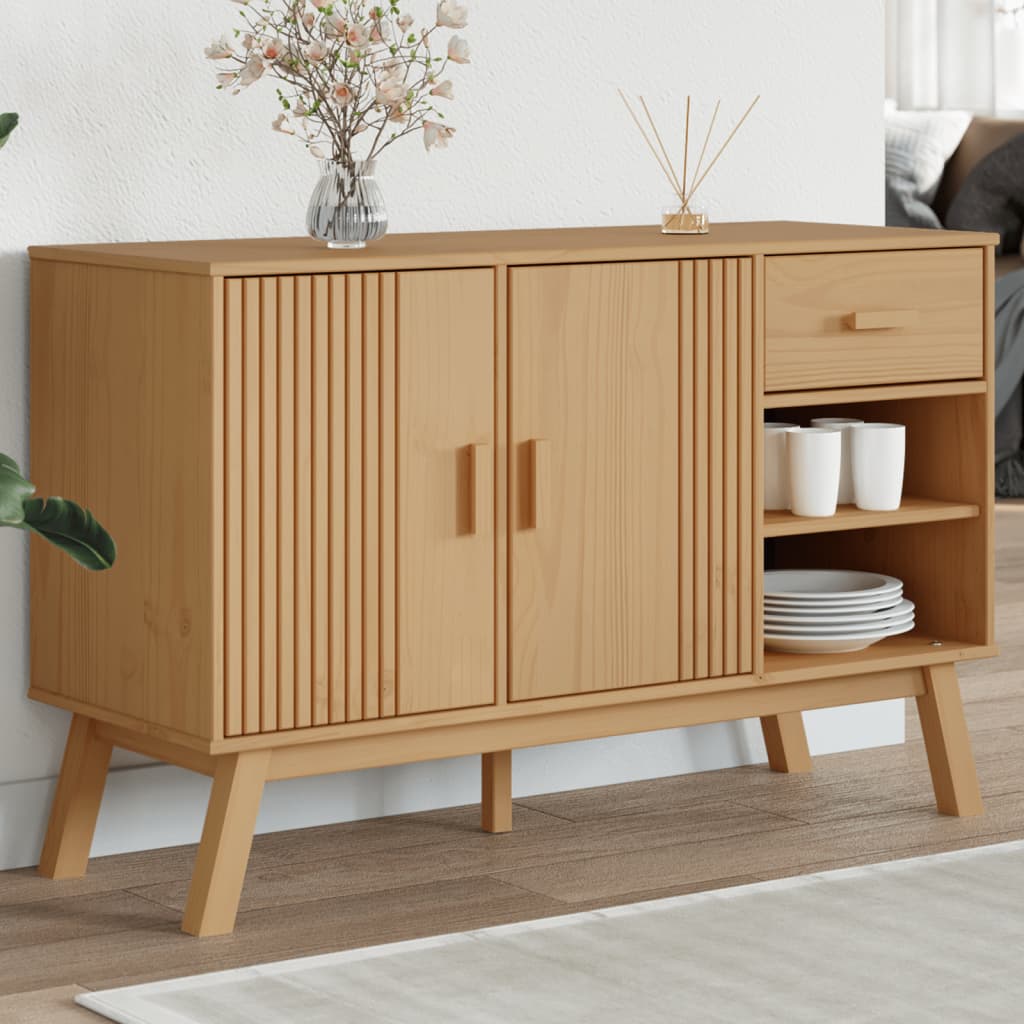 Dressoir Olden 114X43X73,5 Cm Massief Grenenhout