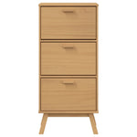Schoenenkast Olden 55X35X120 Cm Grenenhout Bruin