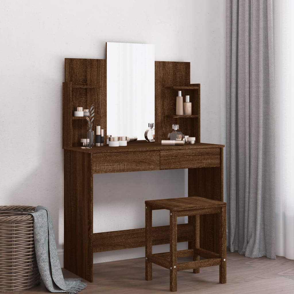 Kaptafel Met Spiegel 96X39X142 Cm