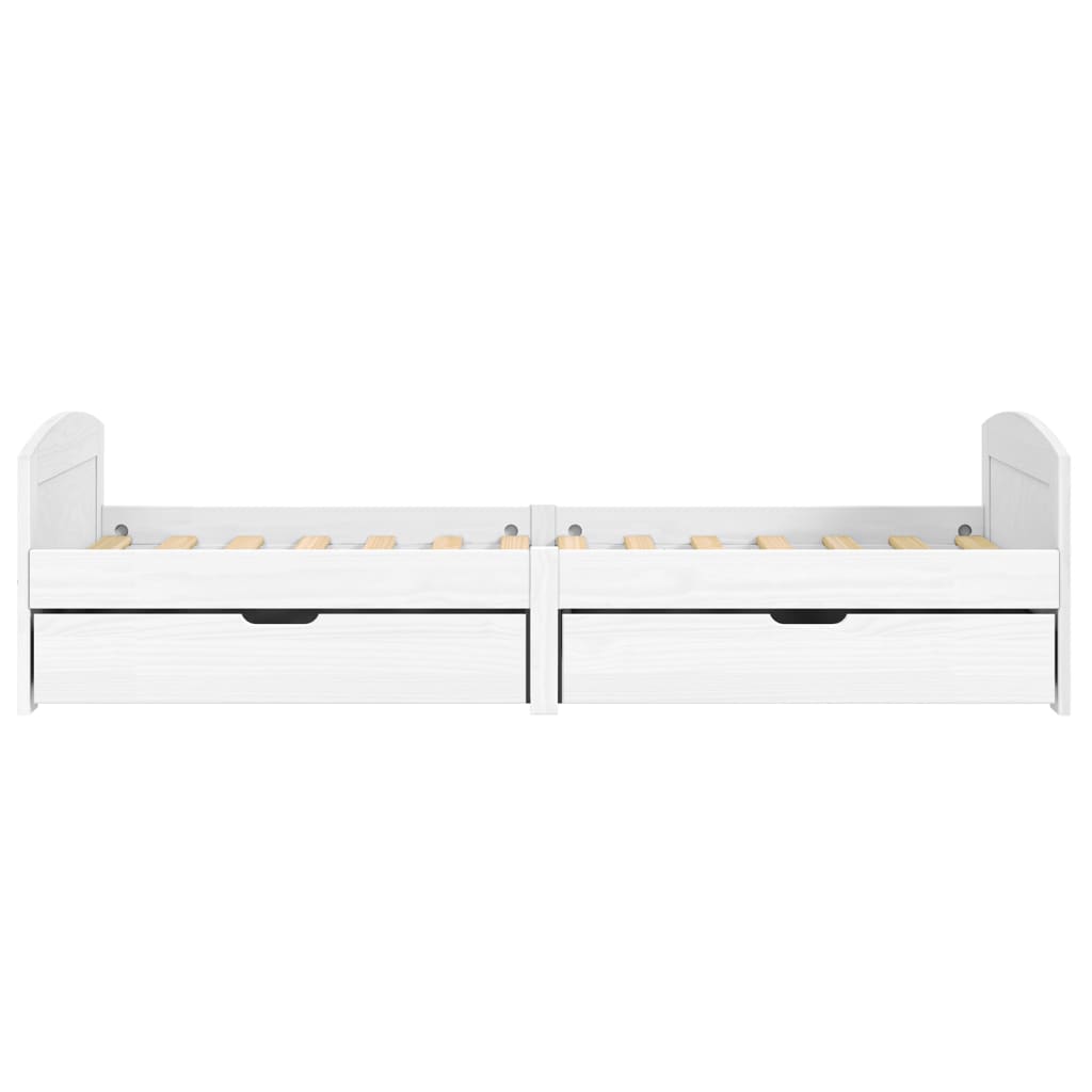 Slaapbank Met 2 Lades Irun 90X200 Cm Massief Grenenhout