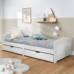 Slaapbank Met 2 Lades Irun 90X200 Cm Massief Grenenhout