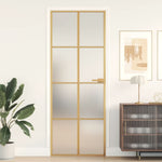 Schuifdeur 102,5X205 Cm Esg-Glas En Aluminium Goudkleurig En Mat