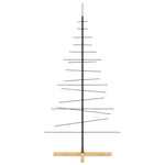 Kerstdecoratie Kerstboom Met Houten Basis Metaal Zwart