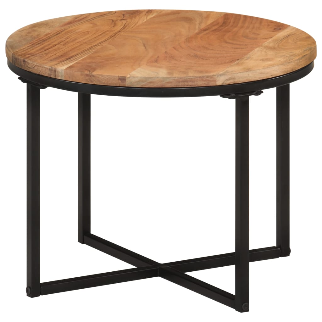 Salontafel Massief Acaciahout En Ijzer
