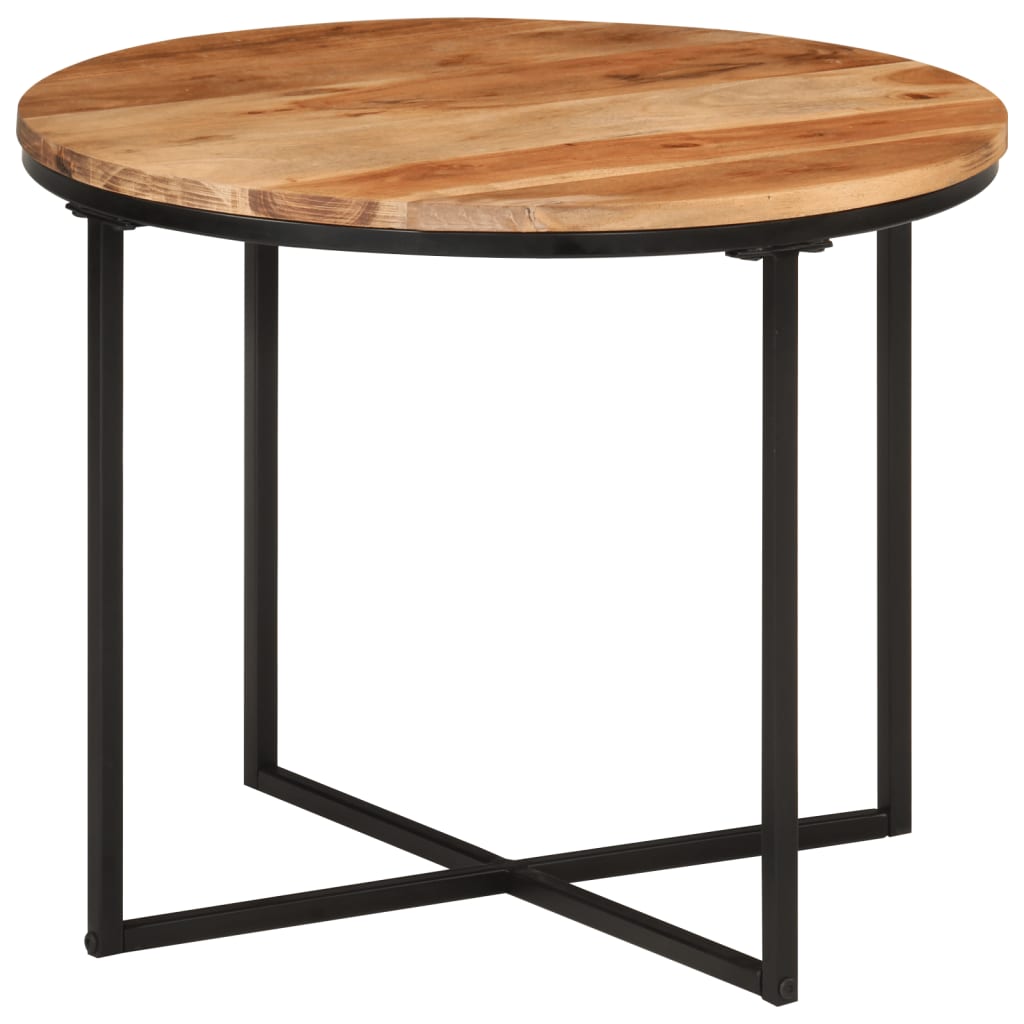 Salontafel Massief Acaciahout En Ijzer