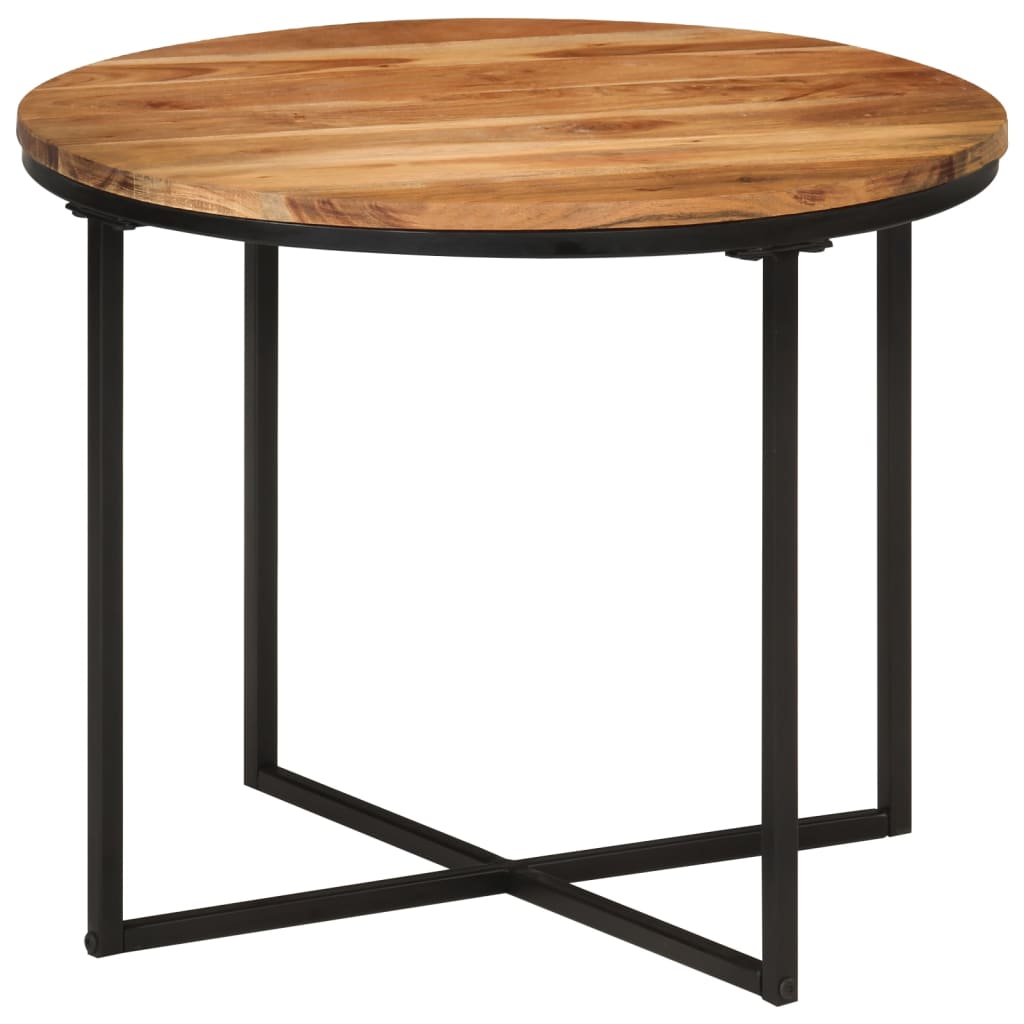 Salontafel Massief Acaciahout En Ijzer
