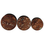 Bartafels 3 St Trommelvormig Massief Gerecycled Hout