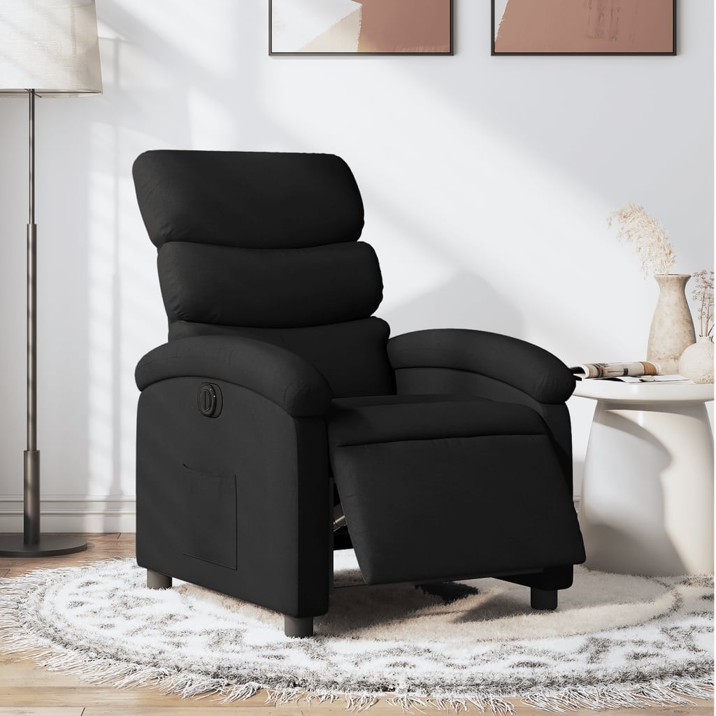 Fauteuil Verstelbaar Elektrisch Stof Zwart