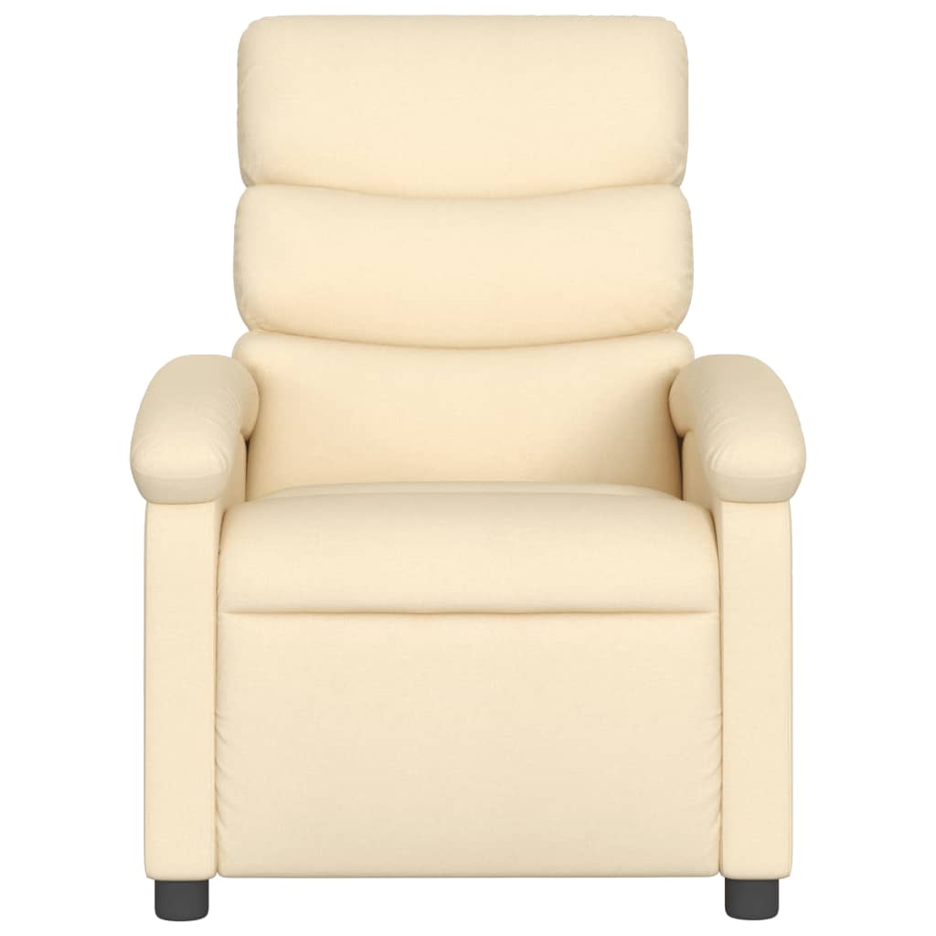 Fauteuil Verstelbaar Elektrisch Stof Kleurig Crème