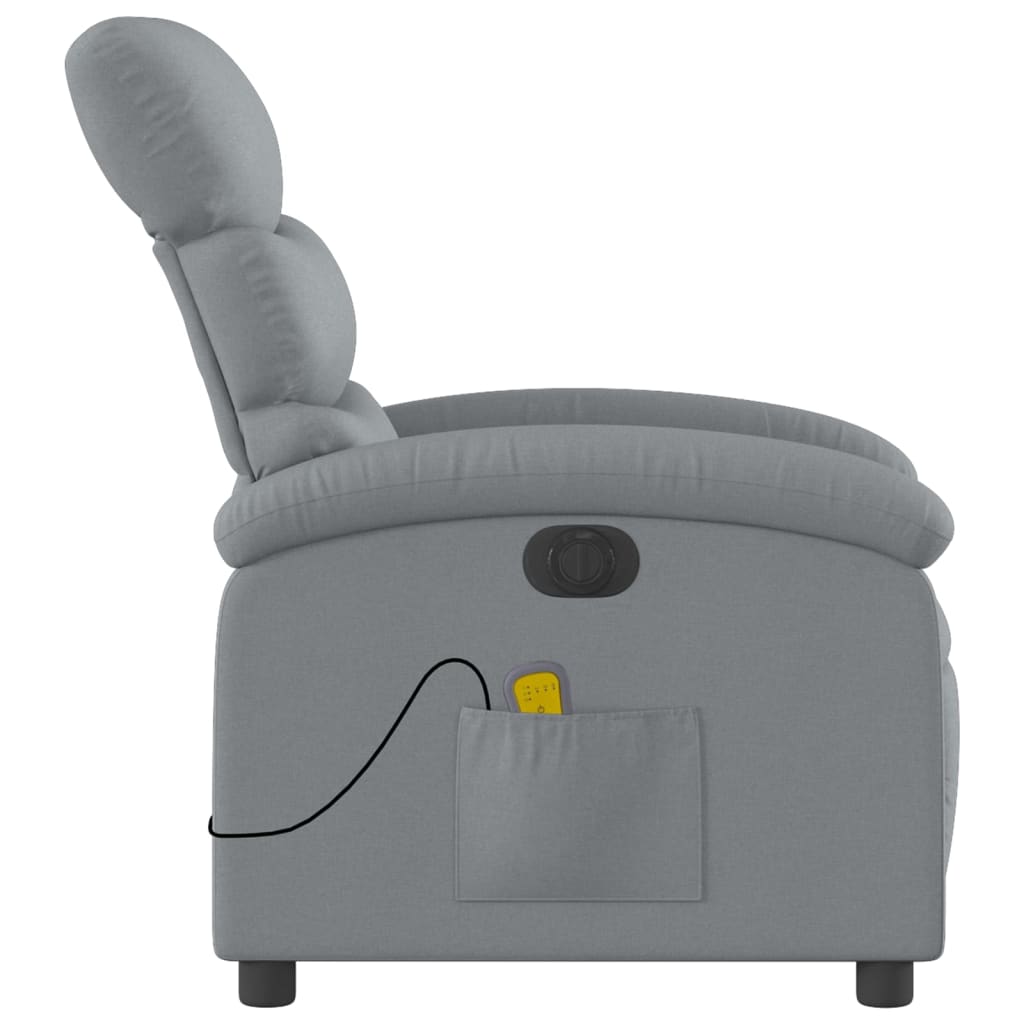 Massagestoel Stof Lichtgrijs