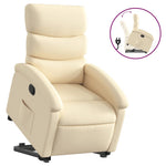 Sta-Op-Stoel Verstelbaar Stof Kleurig Crème
