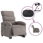 Sta-Op-Massagestoel Stof Taupe