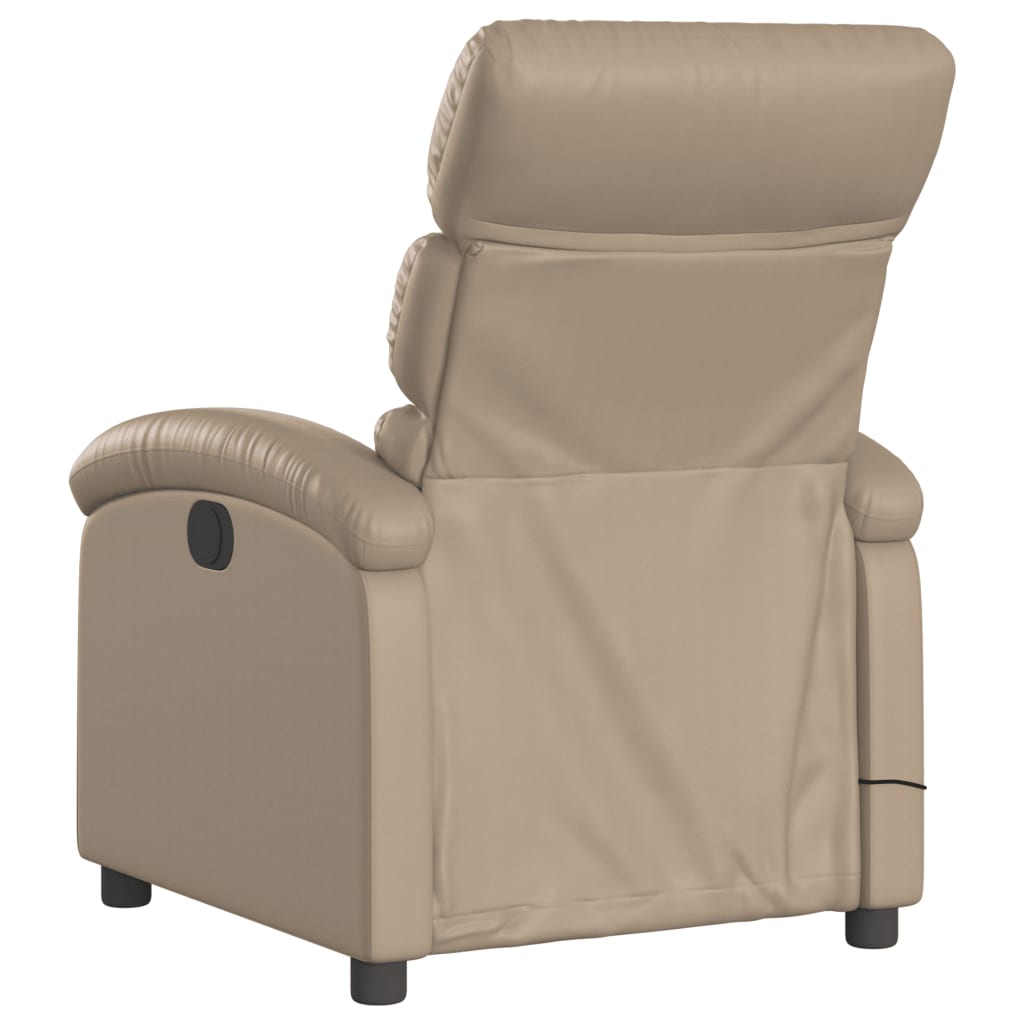 Massagestoel Verstelbaar Elektrisch Kunstleer Kleurig Cappuccino