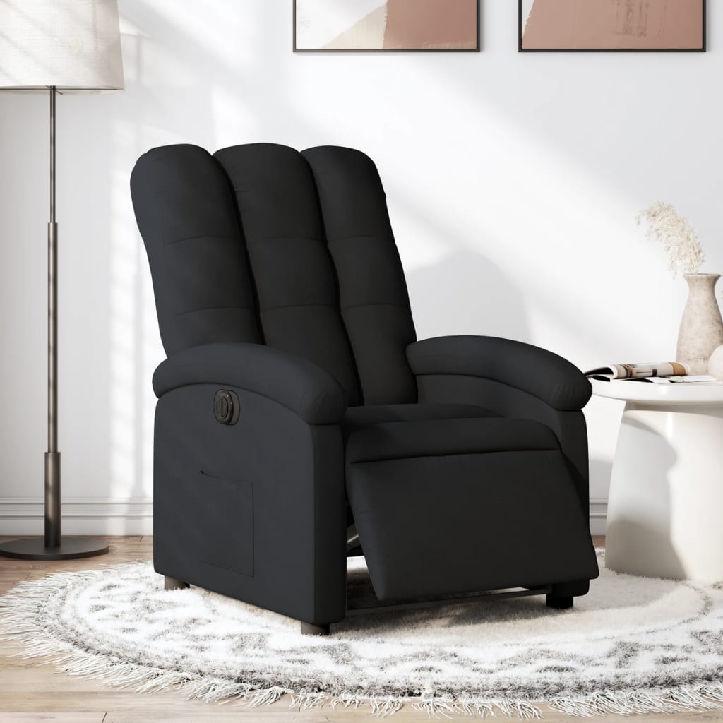 Fauteuil Verstelbaar Elektrisch Stof Zwart