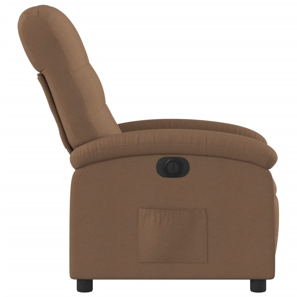 Fauteuil Verstelbaar Elektrisch Stof Bruin