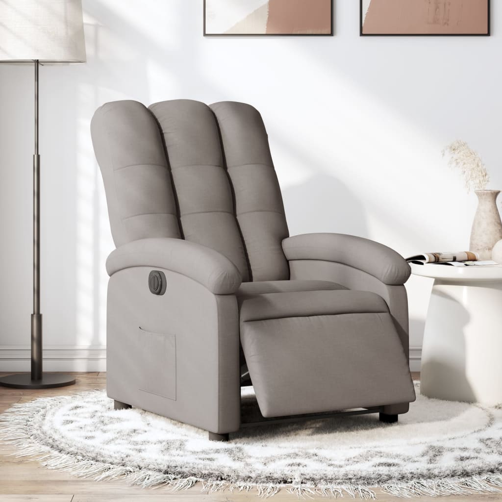 Fauteuil Verstelbaar Elektrisch Stof Taupe