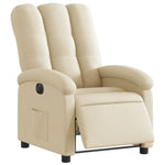 Fauteuil Verstelbaar Elektrisch Stof Kleurig Crème