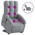 Sta-Op-Massagestoel Stof Lichtgrijs